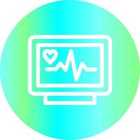 ECG Monitor Creative Icon Design vector