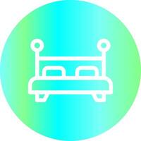 diseño de icono creativo de cama doble vector