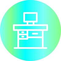 Office Table Creative Icon Design vector