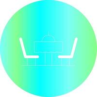 Dinner Table Creative Icon Design vector