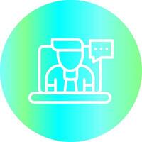 Online Interview Creative Icon Design vector