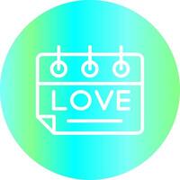 Love Calendar Creative Icon Design vector