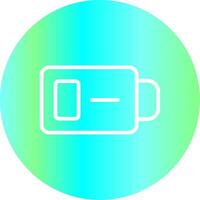 Low Battery Creative Icon Design vector