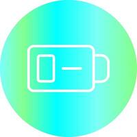 Low Battery Creative Icon Design vector