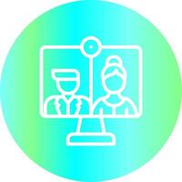 Online Interview Creative Icon Design vector