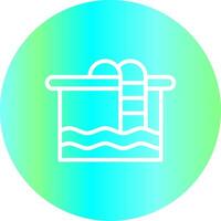 Swimming Pool Creative Icon Design vector