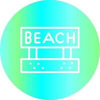 diseño de icono creativo de playa vector