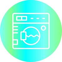 Washing Machine Creative Icon Design vector