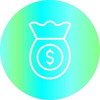 Money Bag Creative Icon Design vector