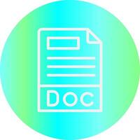 Doc File Format Creative Icon Design vector