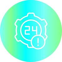 24 Hours Creative Icon Design vector