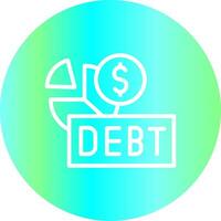 Debt Creative Icon Design vector