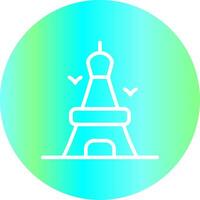 Eiffel Tower Creative Icon Design vector