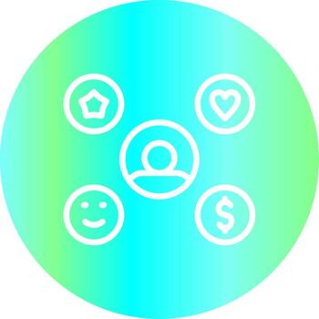 Line Gradient Circle Design vector