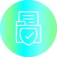 Secured Backup Creative Icon Design vector