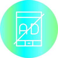 No Ad Creative Icon Design vector