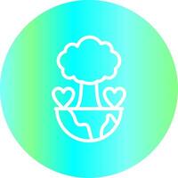 Save Planet Creative Icon Design vector