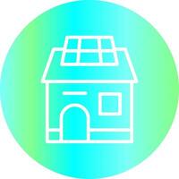 Solar House Creative Icon Design vector