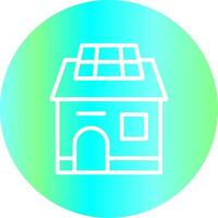 Solar House Creative Icon Design vector