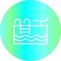 Swimming Pool Creative Icon Design vector