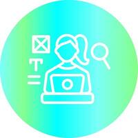 Blogger Creative Icon Design vector