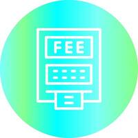 ATM Fees Creative Icon Design vector