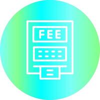 ATM Fees Creative Icon Design vector