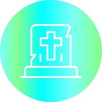 Gravestone Creative Icon Design vector