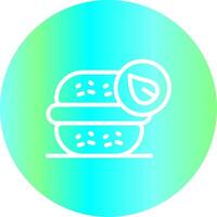 Vegan Burger Creative Icon Design vector