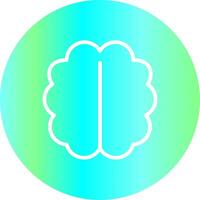 Human Brain Creative Icon Design vector