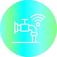 Smart Water Sensor Creative Icon Design vector