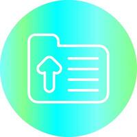 Folder Upload Creative Icon Design vector