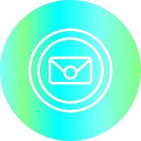 Circle Envelope Creative Icon Design vector