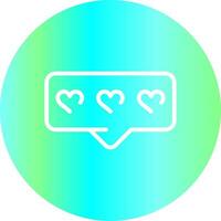 Comment Heart Creative Icon Design vector