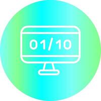 Binary Code Creative Icon Design vector