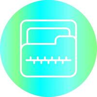 Zip Folder Creative Icon Design vector