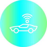 Self Driving Vehicle Creative Icon Design vector