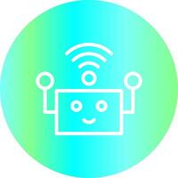 Robot Assistant Creative Icon Design vector