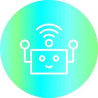 Robot Assistant Creative Icon Design vector