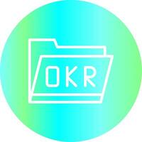 okr carpeta creativo icono diseño vector