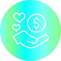 Donation Based Crowdfunding Creative Icon Design vector