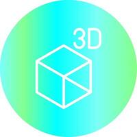 3D Object Creative Icon Design vector