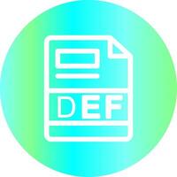 DEF Creative Icon Design vector