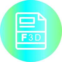 F3D Creative Icon Design vector