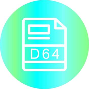 d64 creativo icono diseño vector