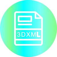 3DXML Creative Icon Design vector