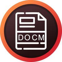 DOCM Creative Icon Design vector