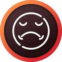 Sad Creative Icon Design vector