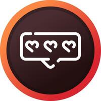 Comment Heart Creative Icon Design vector