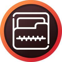 Zip Folder Creative Icon Design vector